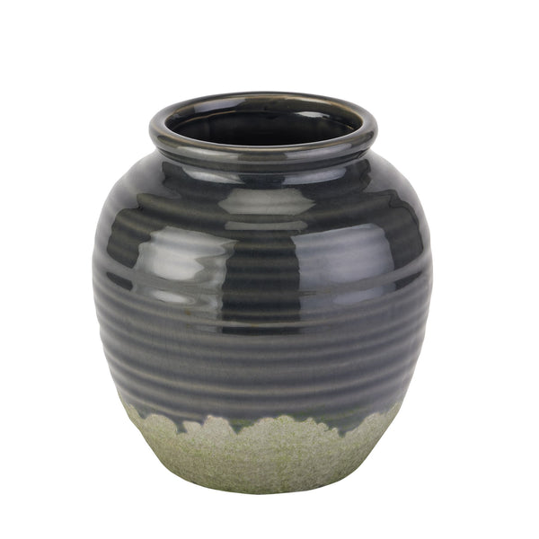 Seville Collection Navy Squat Vase - Reposing