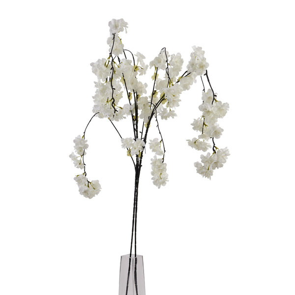 Large White Cherry Blossom Stem - Reposing