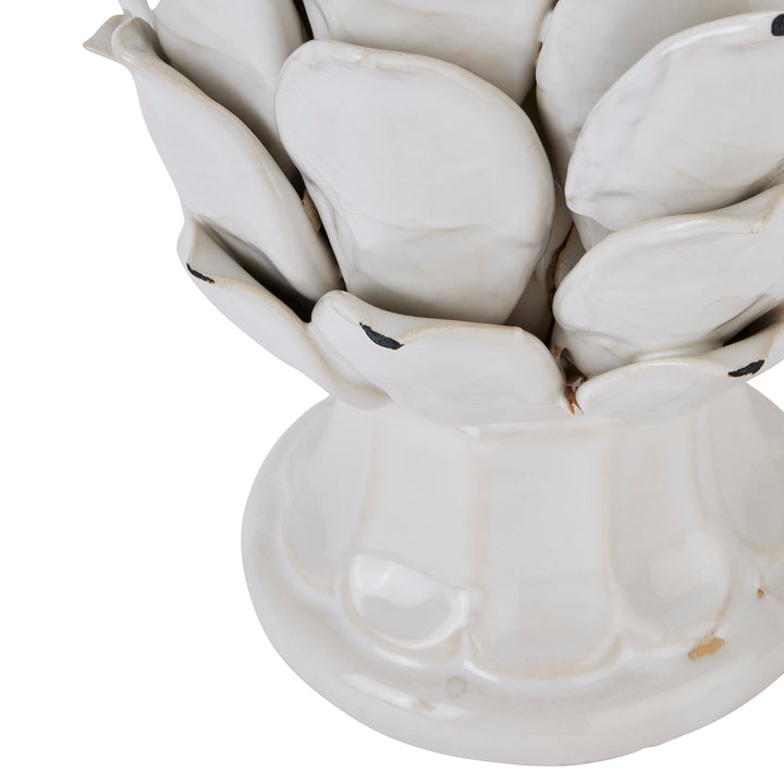 Large Ivory Chianti Artichoke - Reposing