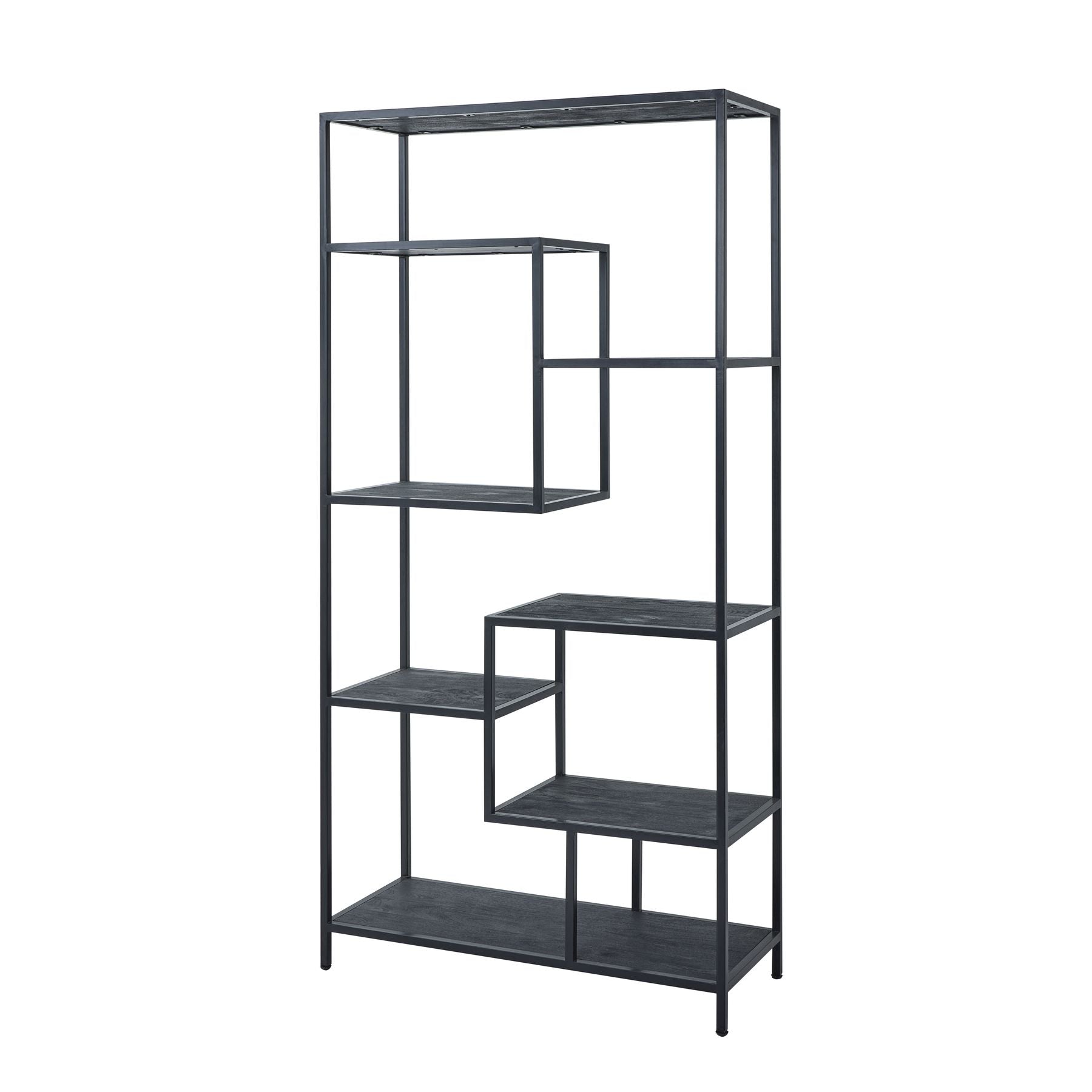 Reposing V Large Black Multi Shelf Unit
