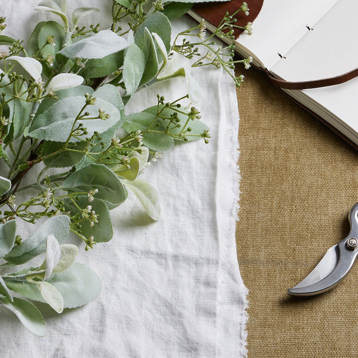 Large Winter Sprig With Lambs Ear And Wax Flower - Reposing