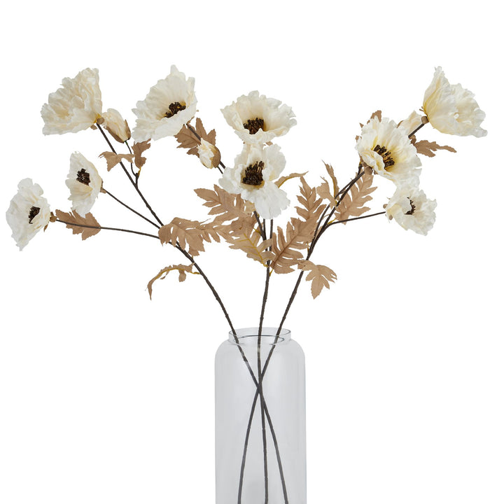 Large White Poppy Stem - Reposing