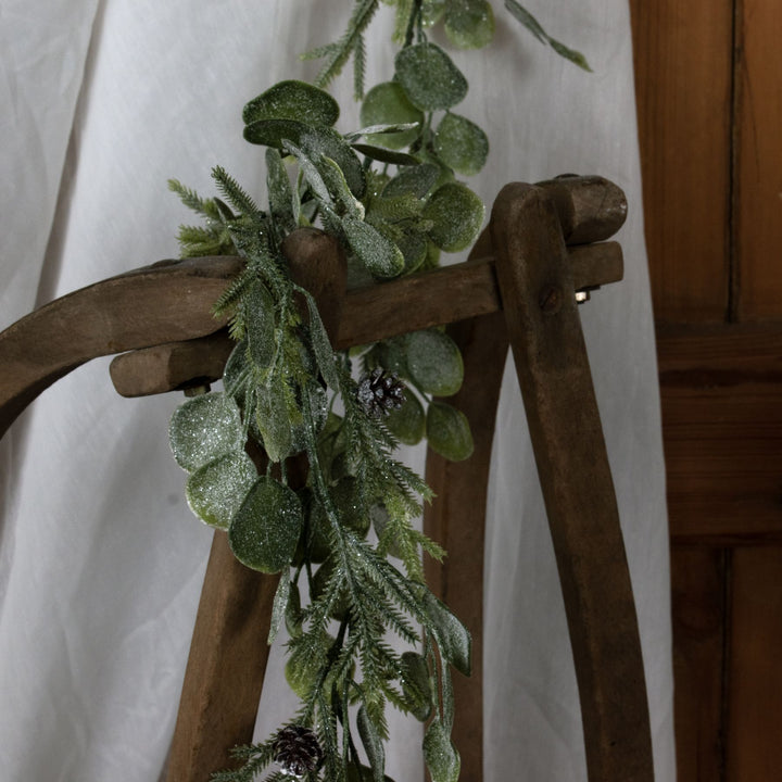 Frosted Pine And Eucalyptus Garland - Reposing