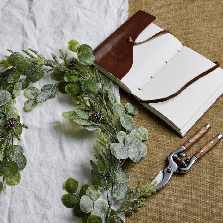 Frosted Pine And Eucalyptus Garland - Reposing