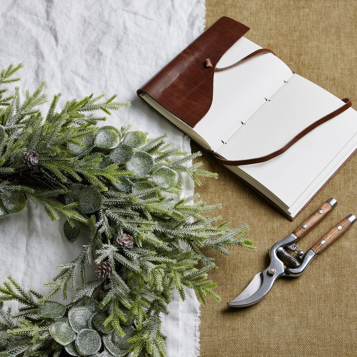 Frosted Pine And Eucalyptus Wreath - Reposing