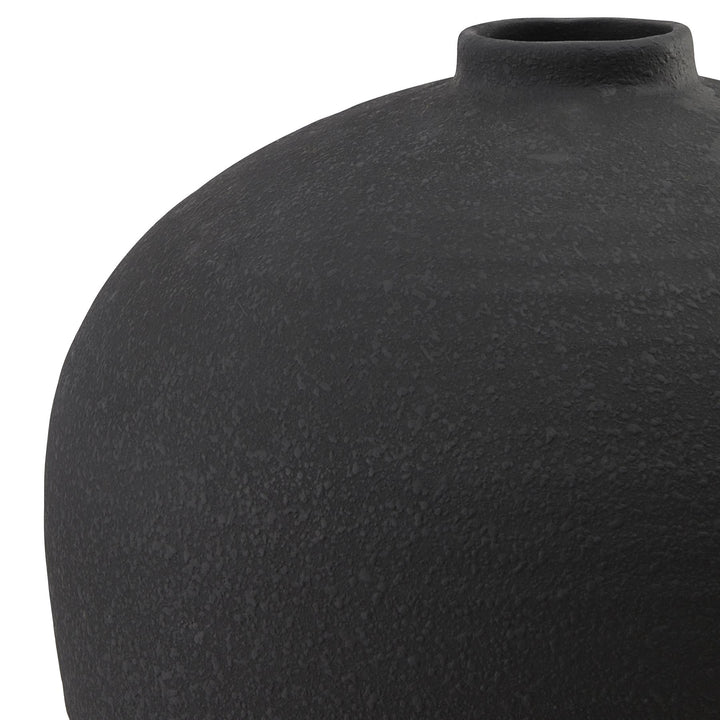 Matt Black Tall  Astral Vase - Reposing