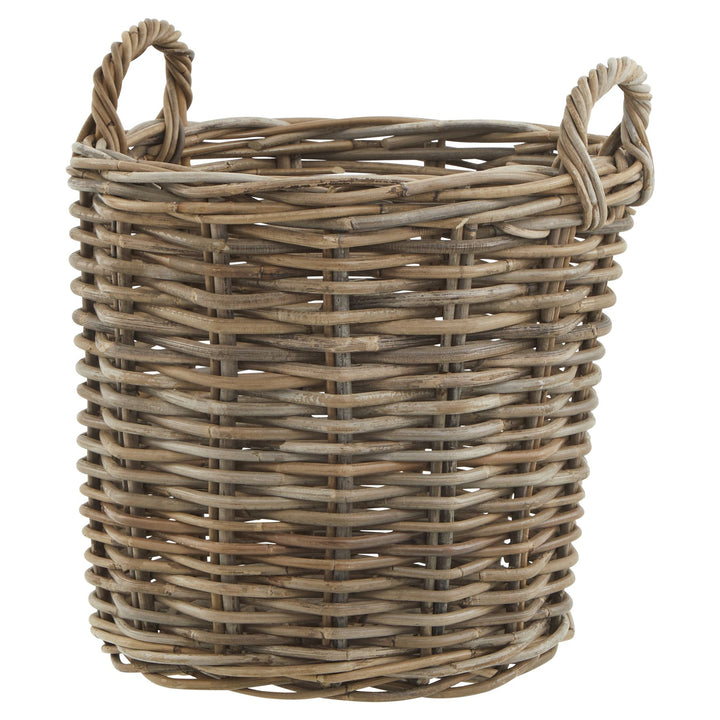 Set of 3 Kubu Rattan Round Storage Baskets - Reposing