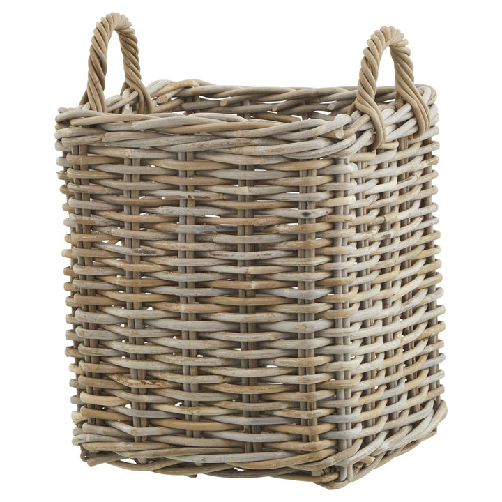 Set of 3 Kubu Rattan Square Storage Baskets - Reposing