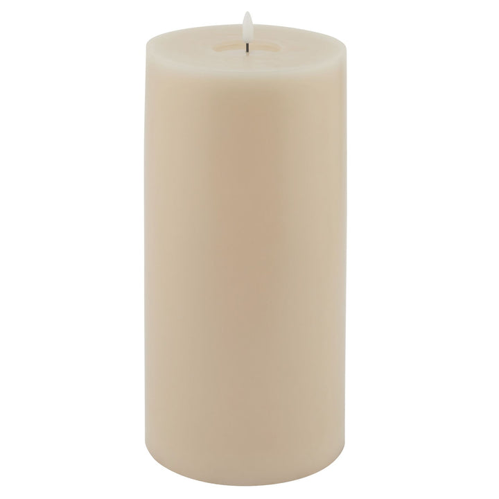 Luxe Collection Melt Effect 6x12 Taupe LED Wax Candle - Reposing