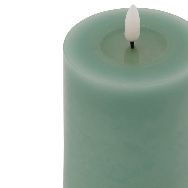 Luxe Collection Melt Effect 3x4 Sage LED Wax Candle - Reposing