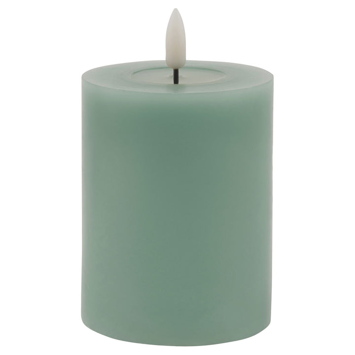 Luxe Collection Melt Effect 3x4 Sage LED Wax Candle - Reposing