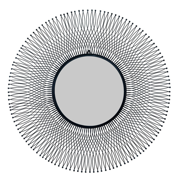 Rio Black Large Wire Mirror - Reposing