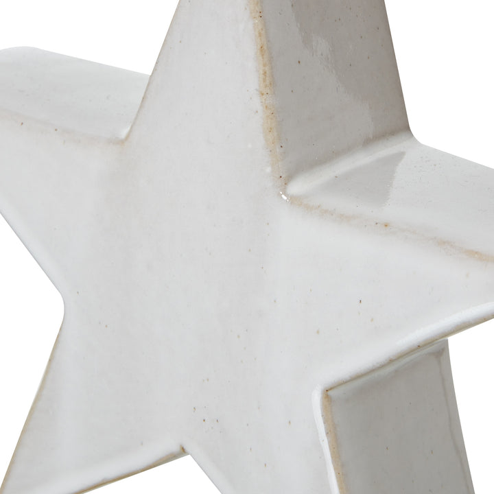 Medium Ceramic Standing Star Decoration - Reposing