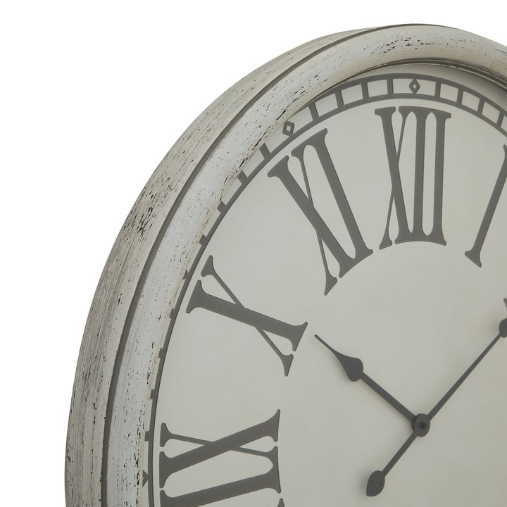 Embossed Wall Clock With Glass - Reposing