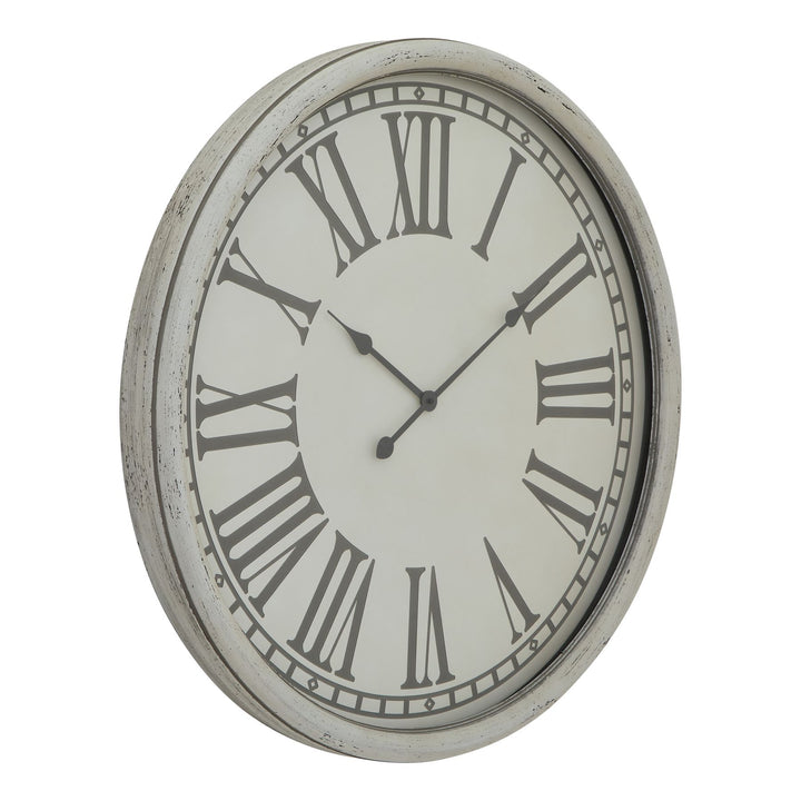 Embossed Wall Clock With Glass - Reposing